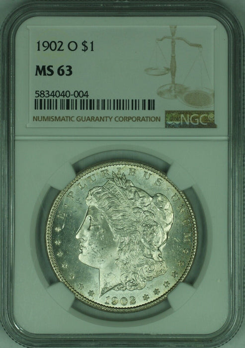 1902-O Morgan Silver Dollar $1 NGC MS-63