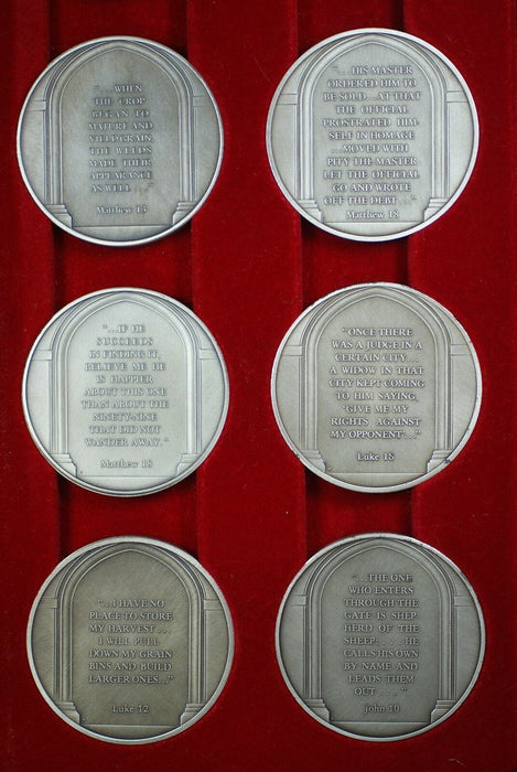 Complete Parables of Jesus Solid Sterling Silver 20 Medal Set Pietro Montana