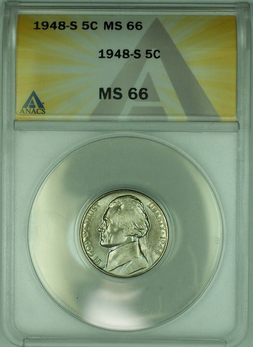 1948-S Jefferson Nickel 5C ANACS MS 66 (51) B