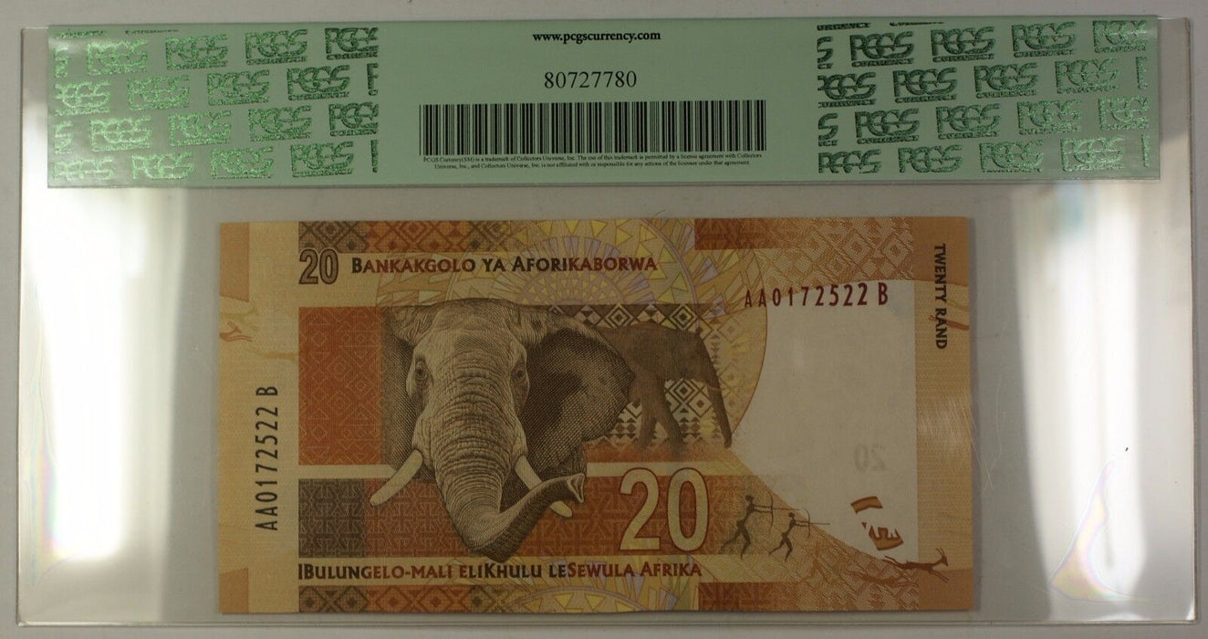 (2012) ND South Africa Mandela 20 Rand Note SCWPM# 134 PCGS Superb Gem 68 PPQ