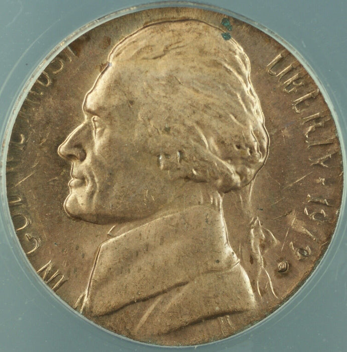 1979-D Jefferson Nickel *STRUCK ON PENNY BLANK* Cent Mint Error ANACS MS-64 RD
