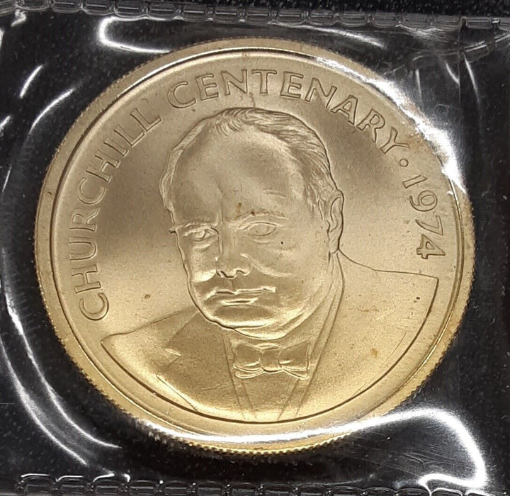 1974 Cayman Islands 100 Dollar 50% Gold Coin - Churchill Centenary in OGP