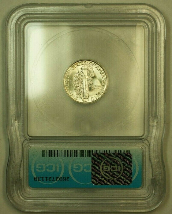 1945 Silver Mercury Dime 10c Coin ICG MS-65 OO