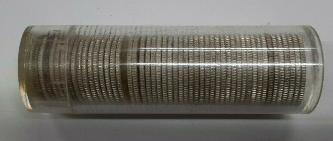 1957 Canada BU Roll Of 80% Silver 10 Cents 'Dimes'  50 Coins Total