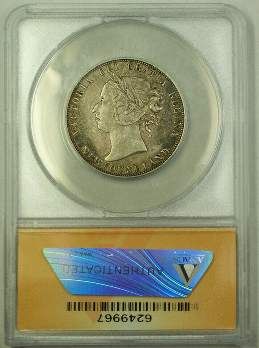 1894 Canada Newfoundland 50 Cents Half Dollar Silver Coin ANACS EF-40