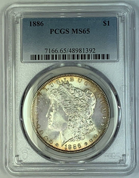 1886 Morgan Silver $1 Dollar Coin PCGS MS 65 (7) C