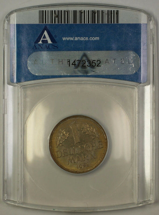 1958-J West Germany 1M Mark Coin ANACS MS-62 OLD HOLDER JA