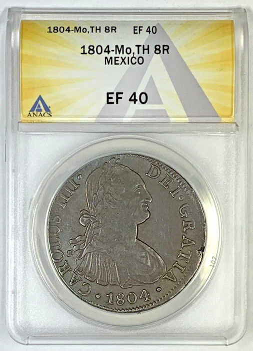 1804-Mo, TH 8 Reales Mexico Coin ANACS XF 40