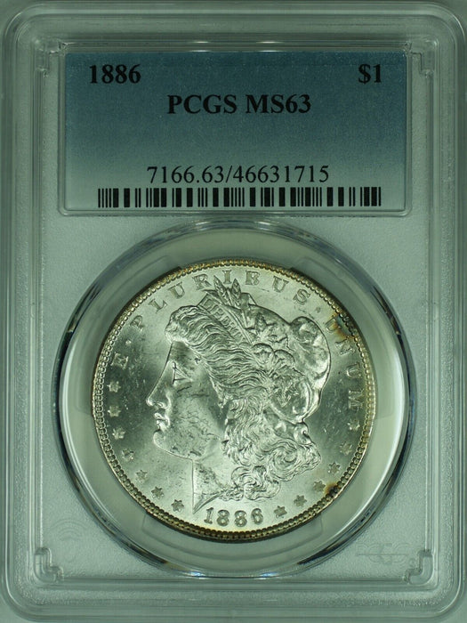 1886 Morgan Silver Dollar Coin  PCGS MS-63   (34B)