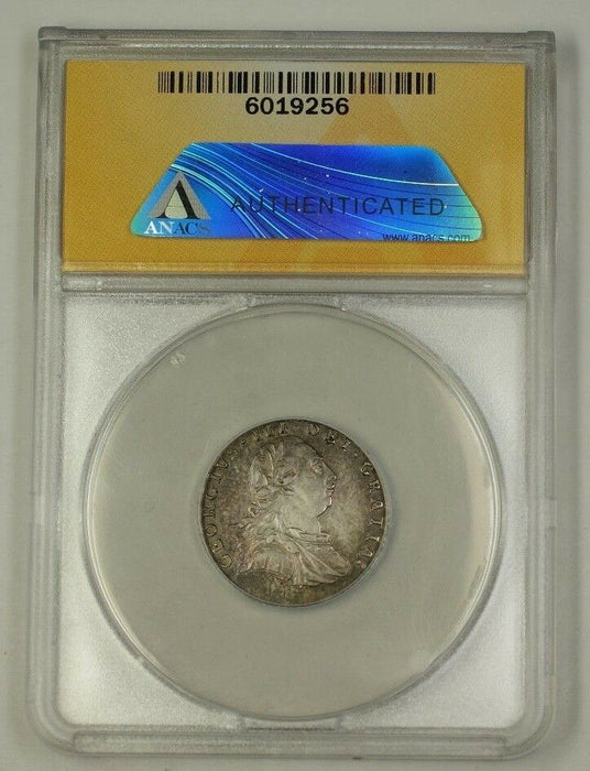 1787 Great Britain Six Pence 6p Silver Coin KM-606.2 ANACS AU-55 Details Cleaned