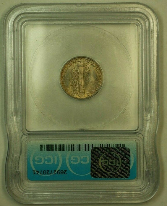 1943 Silver Mercury Dime 10c Coin ICG MS-65 JJ (Full Bands IOO)