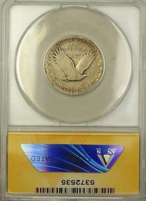 1927-S Standing Liberty Silver Quarter 25c Coin ANACS VG-10 (B)