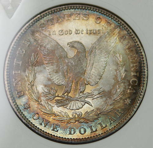 1885 Morgan Silver Dollar Coin, ANACS MS-65 Toned