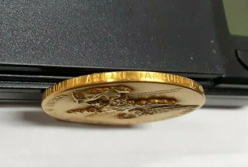 Undated 18K Gold Nelson Rockefeller MACo Medal  31.5 Grams/30MM   (MK)
