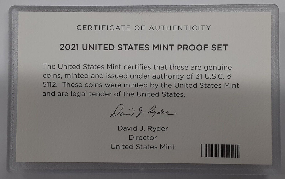 2021-S U.S. Mint 7 Coin Proof Set as Issued in Original Mint Packaging