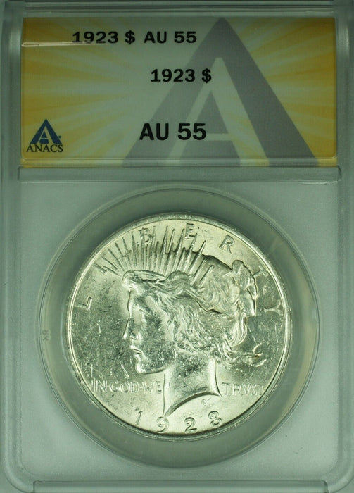 1923 Peace Silver Dollar S$1 ANACS AU-55   (45B)