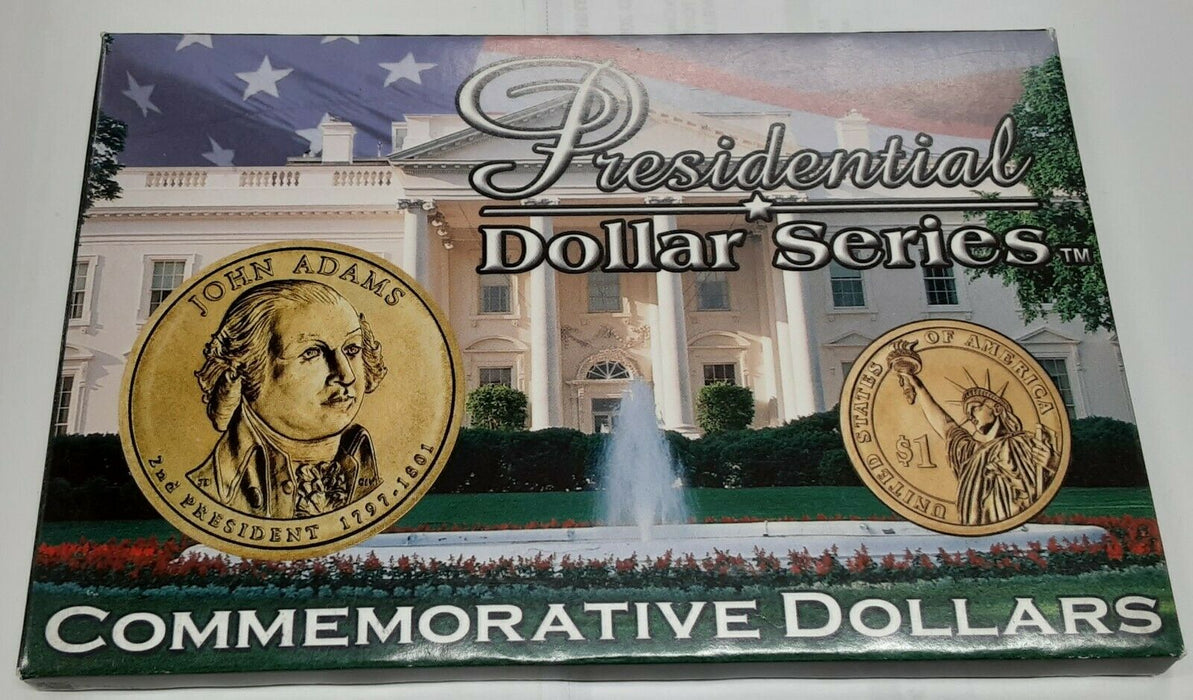 2007 P & D John Adams Presidential $1 Coins Uncirculated in Case w/COA