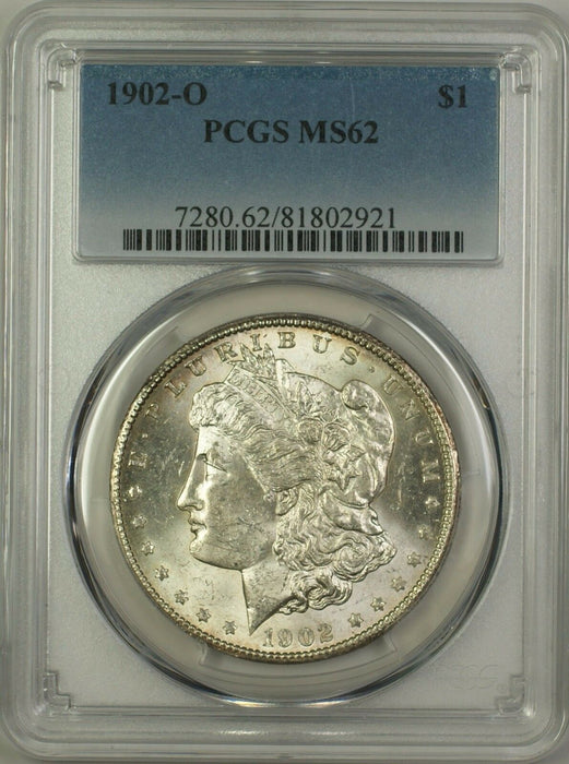 1902-O Morgan Silver Dollar $1 Coin PCGS MS-62 Lightly Toned (14b)