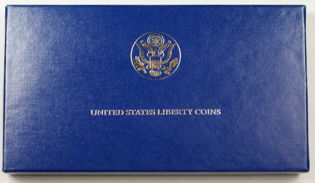 1986 US Mint Liberty Commemorative 3 Coin Silver & Gold Proof Set as Issued AMT