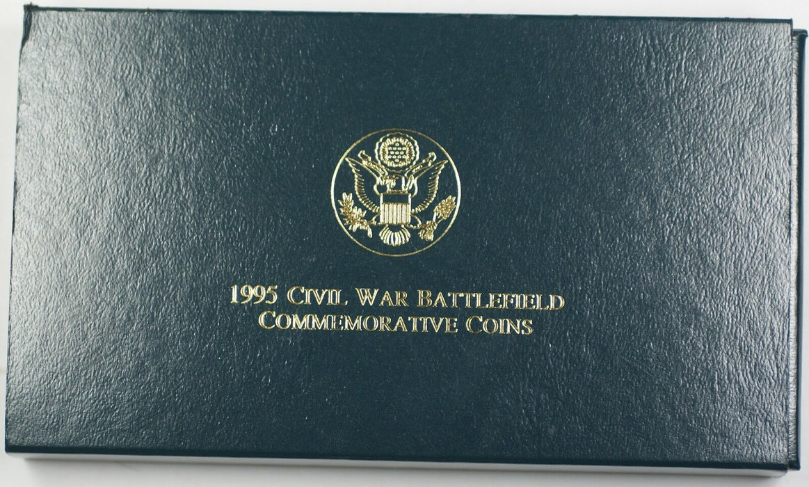 1995 US Mint Civil War Battlefield Commemorative 3 Coin Proof Set as Issued