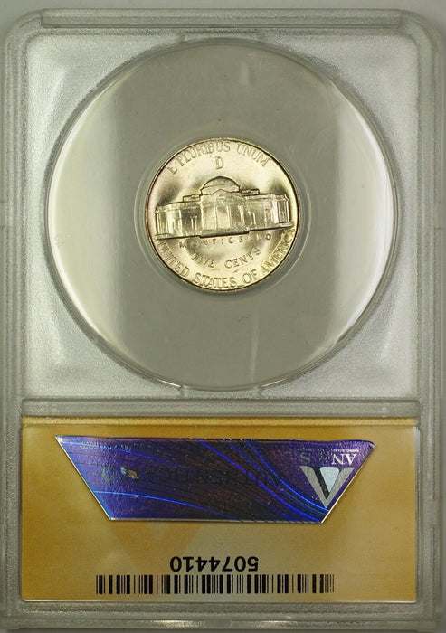 1945-D/D RPM-2 DDO DIE 5 Wartime Silver Jefferson Nickel 5c Coin ANACS MS-66 (E)