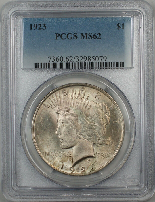 1923 Silver Peace Dollar $1 PCGS MS-62 5A