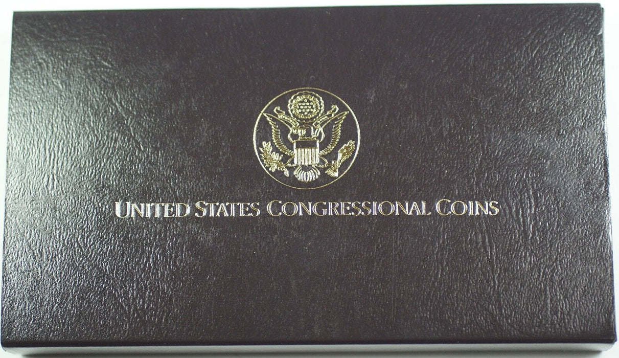 1989 US Mint Congressional Commem 3 Coin Silver & Gold Proof Set as Issued DGH