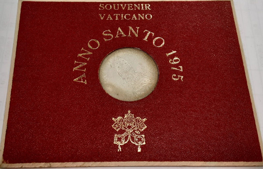 1975 Pope Paul VI Vatican Commemorative Souvenir Medal in Original Card