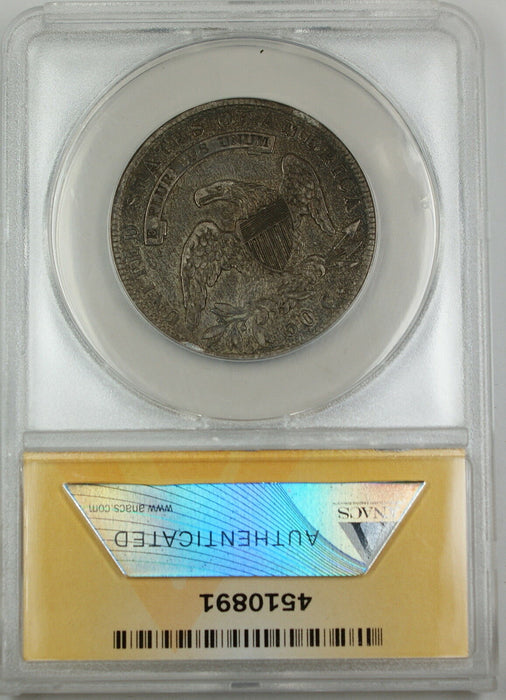 1835 Bust Silver Half Dollar 50c Coin ANACS EF-40 Details, Graffiti WTK