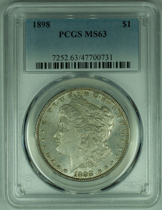 1898 Morgan Silver $1 Dollar Toned Coin PCGS MS 63 PL (8) B