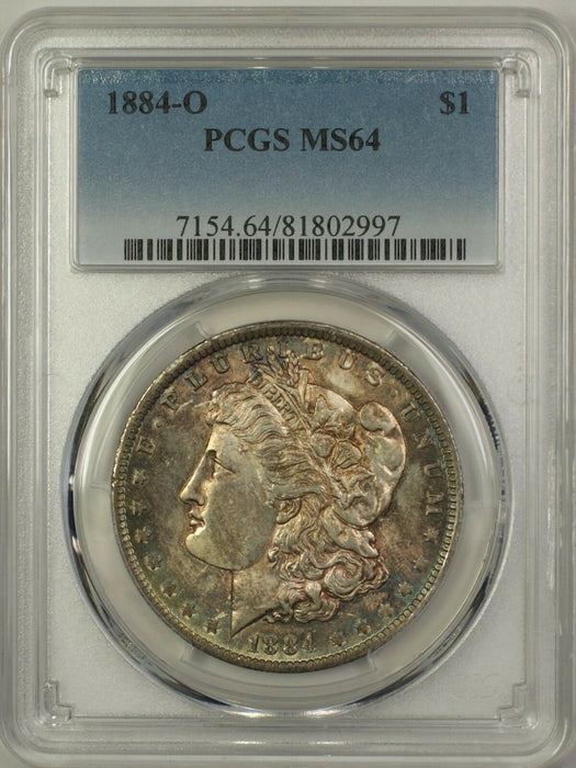 1884-O Morgan Silver Dollar $1 Coin PCGS MS-64 Toned (14)