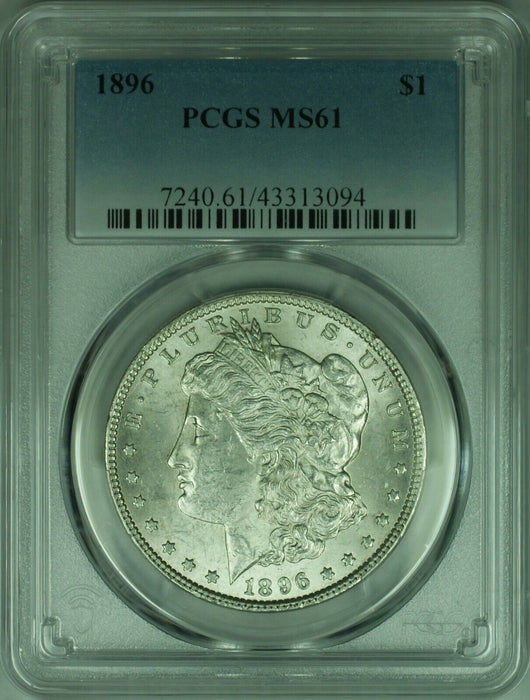 1896 Morgan Silver Dollar Coin $1 PCGS MS-61 (37)