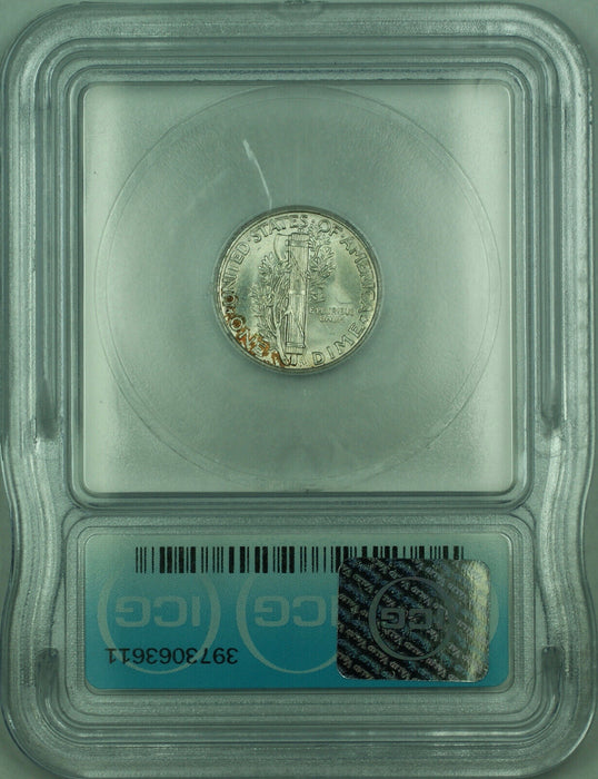 1941 Mercury Silver Dime 10c Coin ICG MS-65 Toned (W)
