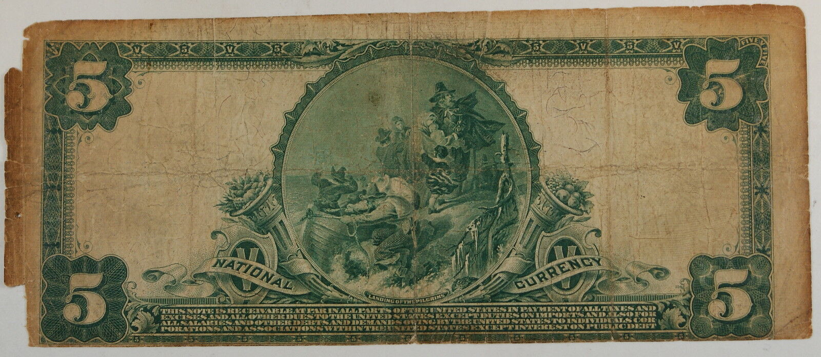 Series 1902 $5 National Currency Note, Castleton NY, E 5816