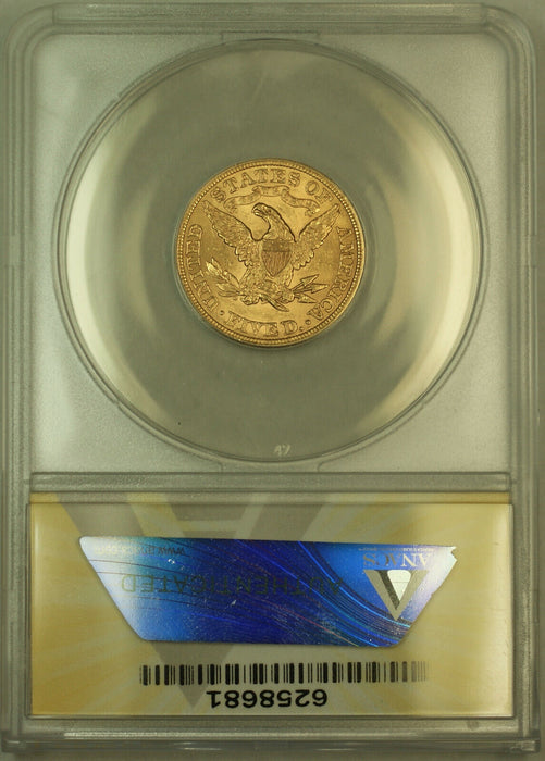 1899 Liberty $5 Half Eagle Gold Coin ANACS MS-62