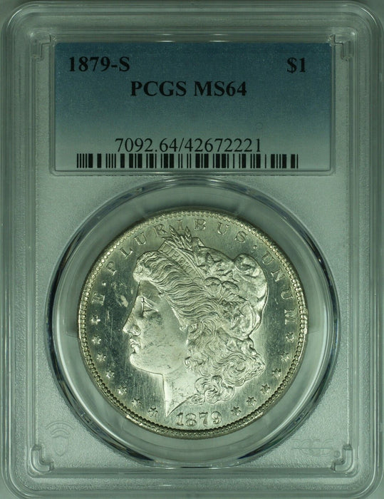 1879-S Morgan Silver Dollar Coin $1 PCGS MS-64 SPL Semi Proof Like (37) D