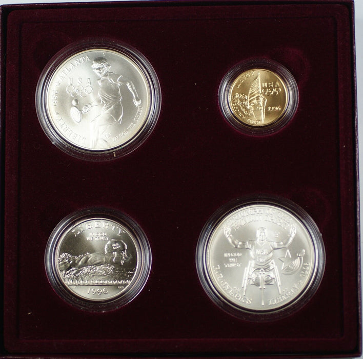 1995-96 Complete U.S. Mint Olympic 32 Coin Commemorative Proof & UNC Set DGH 