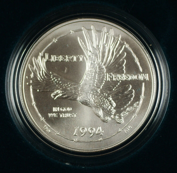 1994 US Veterans Commemorative 3 Coin Silver Dollar UNC Set w/ Box & COA DGH
