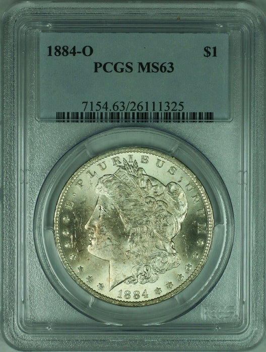 1884-O Morgan Silver Dollar Coin $1 PCGS MS63 (32 M)