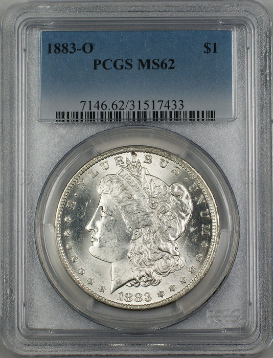 1883-O Morgan Silver Dollar $1 PCGS MS-62 (Better Coin) (2F)