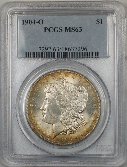 1904-O Morgan Silver Dollar $1 Coin PCGS MS-63 Toned (BR-26 F)