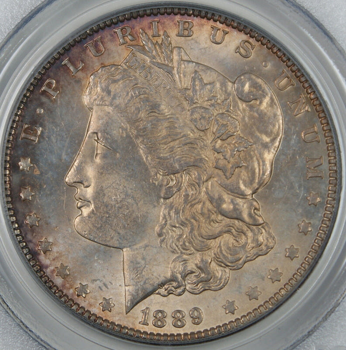 1889 Morgan Silver Dollar Coin, PCGS MS-62 *Toned* high end coin for the grade