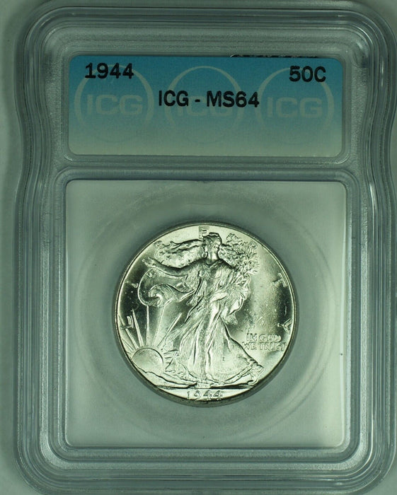 1944 Walking Liberty Half Dollar 50C ICG MS 64 (50) D