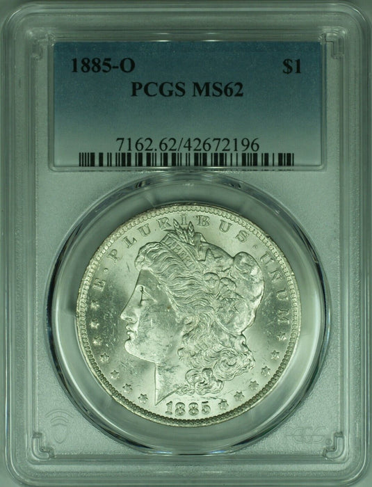 1885-O Morgan Silver Dollar Coin $1 PCGS MS-62 (37)