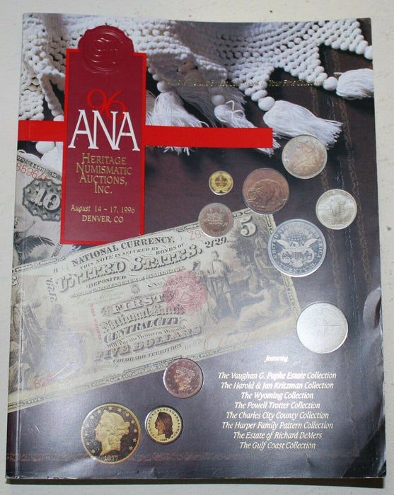 1996 ANA Denver Heritage Numismatic Auction Catalog WW3Y