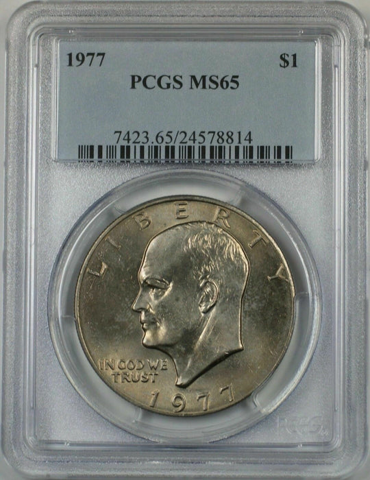 1977 Eisenhower  Ike Dollar $1 Coin PCGS MS65 (BR-37 O)