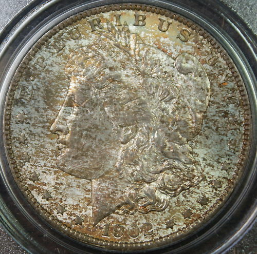 1902-O Morgan Silver Dollar Coin, PCGS MS-64 **TONED**