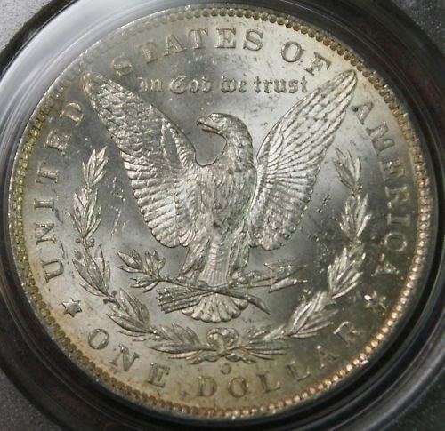 1885-O Silver Morgan Dollar Coin, PCGS MS-62 Toned