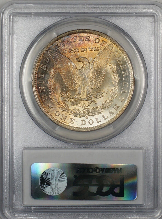 1884-O Morgan Silver Dollar $1 Coin PCGS MS-63 Nicely Toned Reverse (11d)