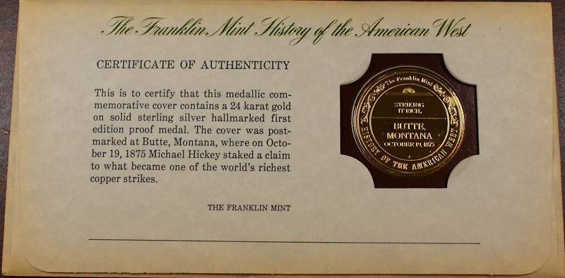 Franklin Mint 1oz Silver Medal Copper Brings New Rush